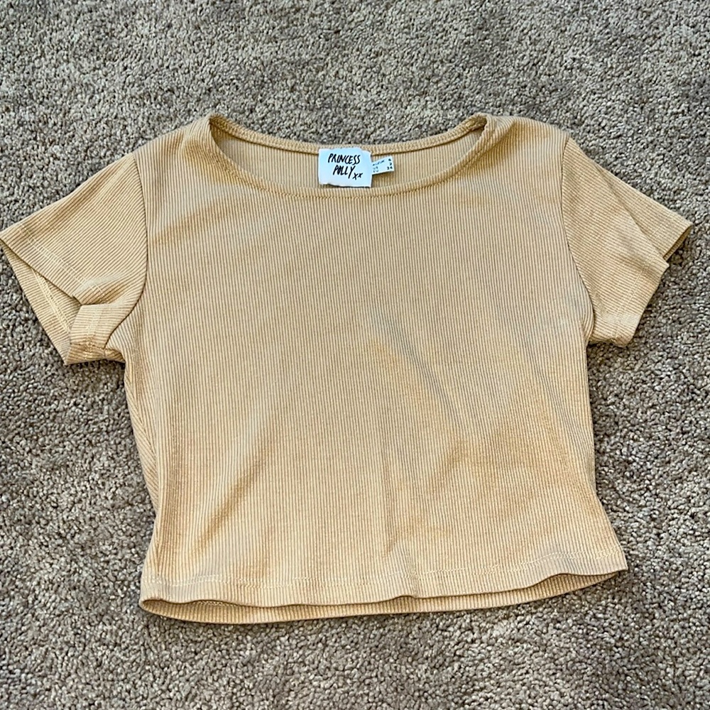 Princess Polly Beige Classic Crop